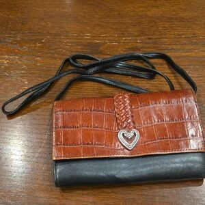 Brighton Black and Brown Crossbody Bag